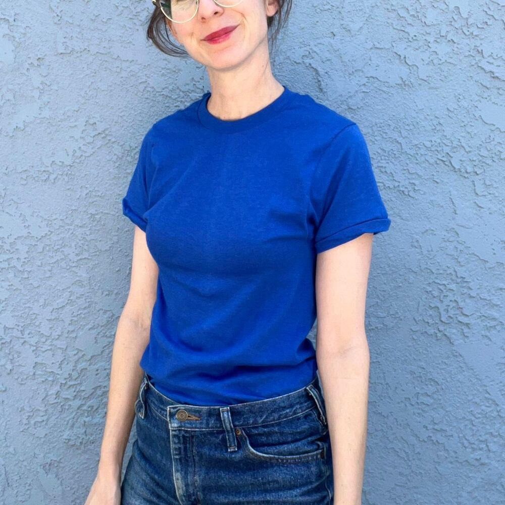 VIntage Calvin Klein Undershirt Small 80s Blue T-shirt